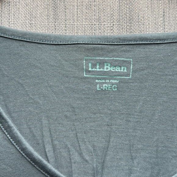 L.L. Bean Women's Teal Long Sleeve Top - Picture 3 of 7